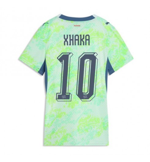 Švýcarsko Granit Xhaka #10 Venkovní Dres pro Dámské MS 2026 Krátký Rukáv Švýcarsko Granit Xhaka #10 Venkovní Dres pro Dámské MS 2026 Krátký Rukáv